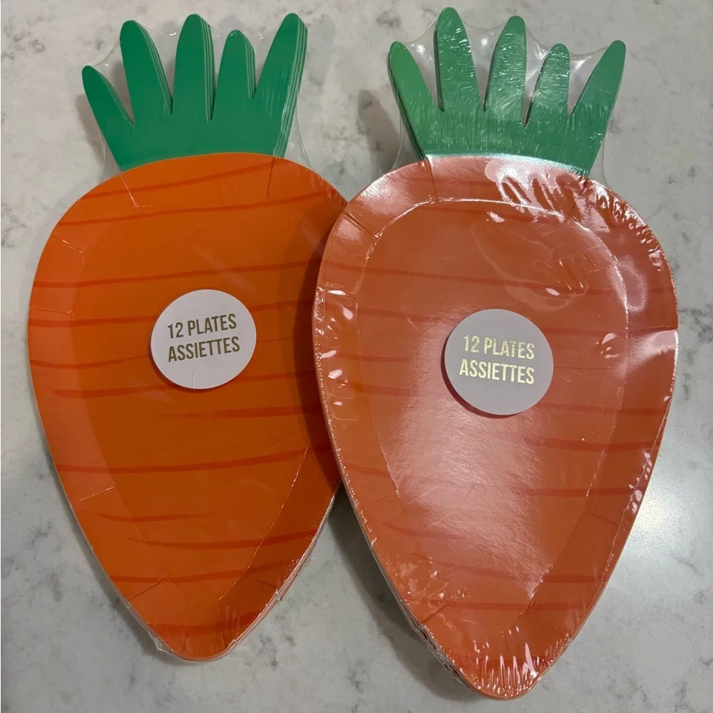 Meri Meri White Bunny Face Napkins carrot and bunny paper plates